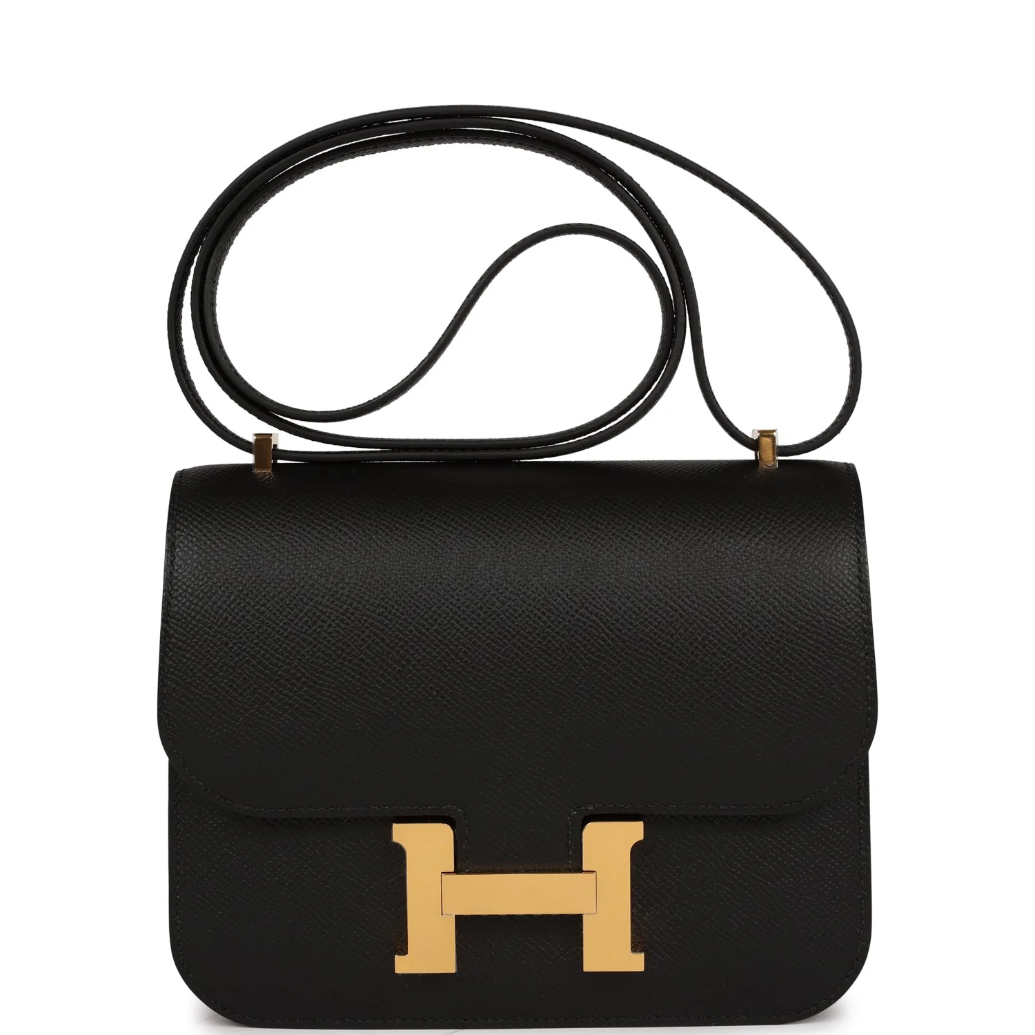 Hermes Constance 18 Black Epsom Gold Hardware