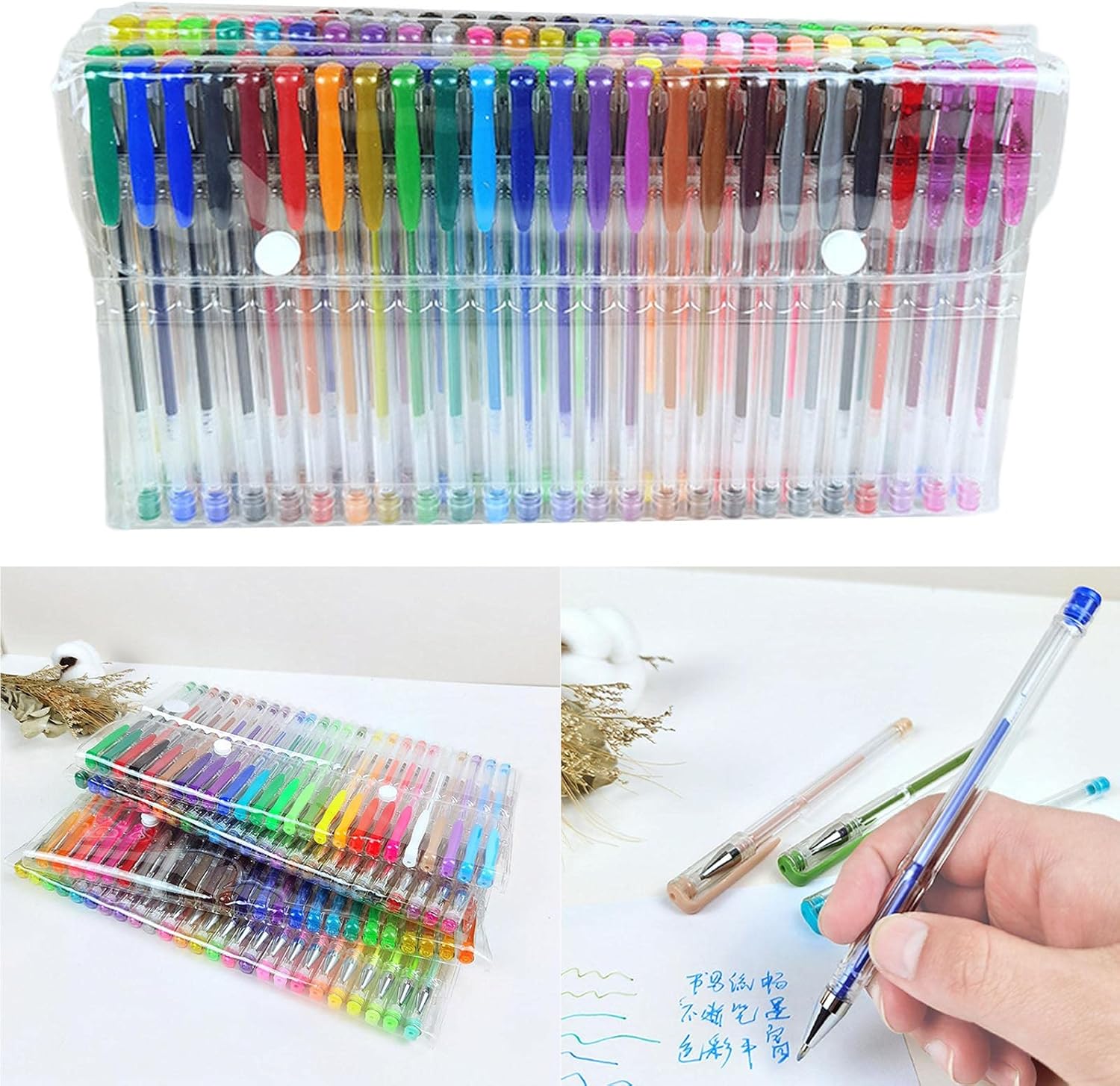 100 Unique Colored Gel Pens Gel Pen Set for Adult Coloring Books Art Marker Colored Pen for Kids Drawing Doodling
