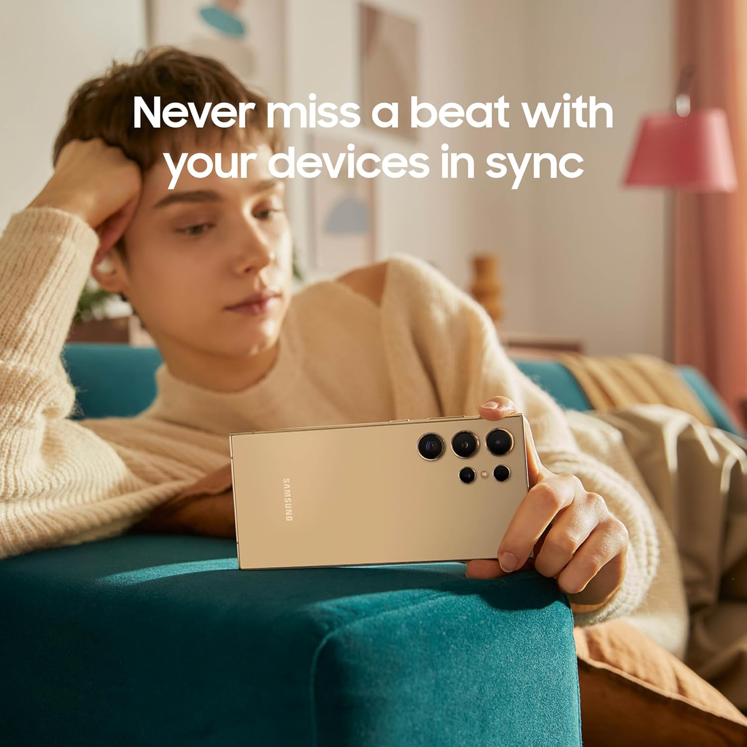 SAMSUNG Galaxy S24 Ultra Cell Phone, 256GB AI Smartphone, Unlocked Android, 50MP Zoom Camera, Long Battery Life, S Pen, US Version, 2024, Titanium Yellow (Renewed)