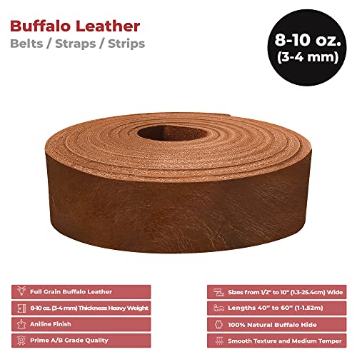 European Leather Works - Buffalo Belt Blanks 8-10 oz (3-4mm) Size: 1.5