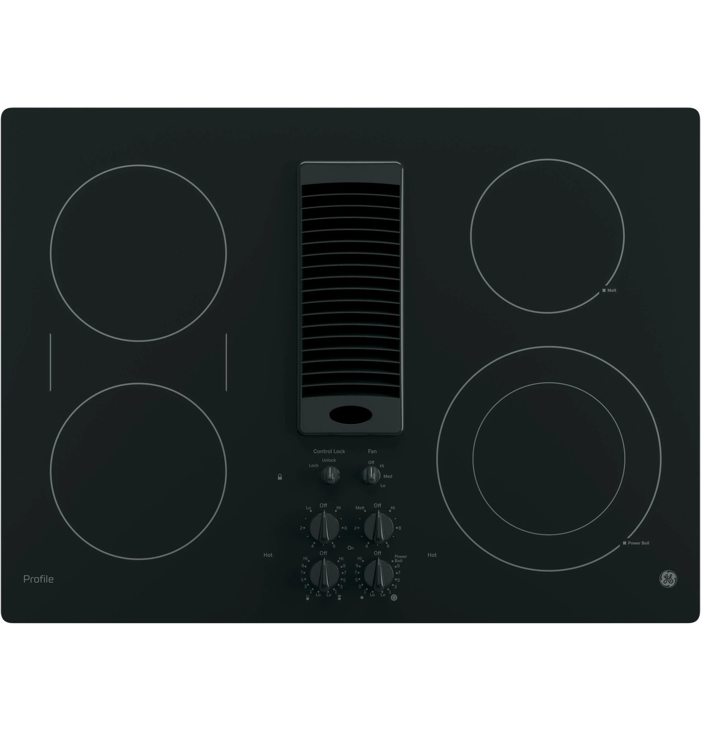 GE Appliances PP9830DJBB 30 Inch Electric Smoothtop Cooktop Black