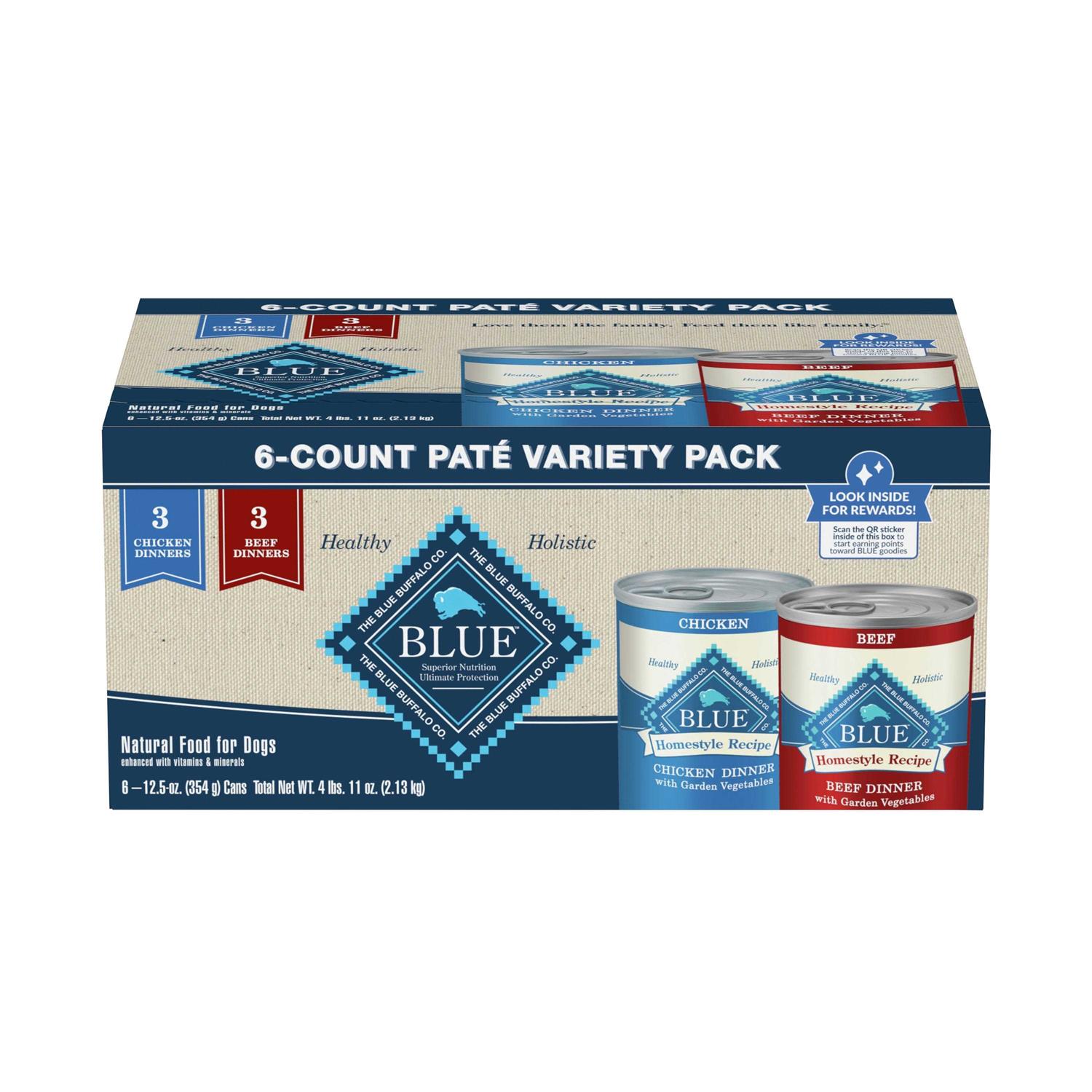 Blue Buffalo Homestyle Recipe Variety Pack Wet Dog Food - Pet Supplies online store