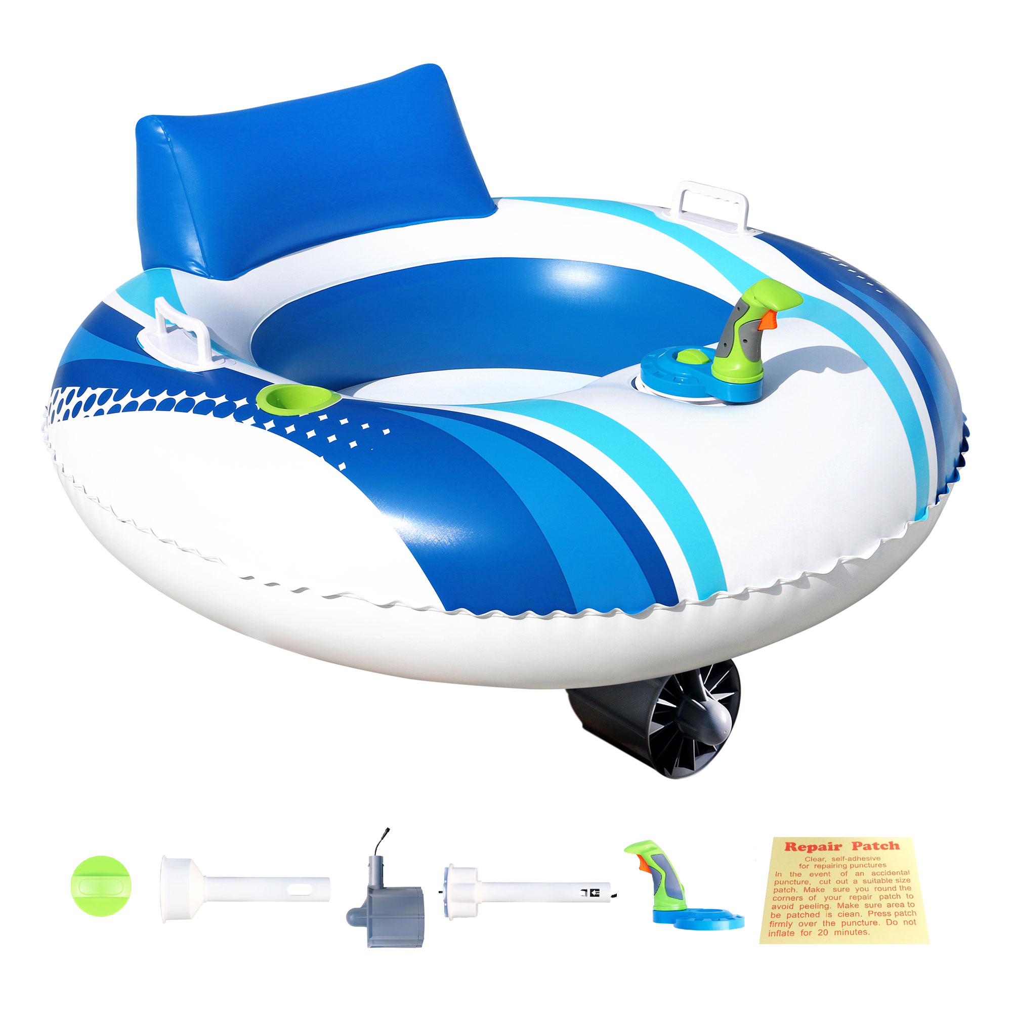 Banzai Motorized Battery Powered Inflatable Pool Cruiser Water Float
