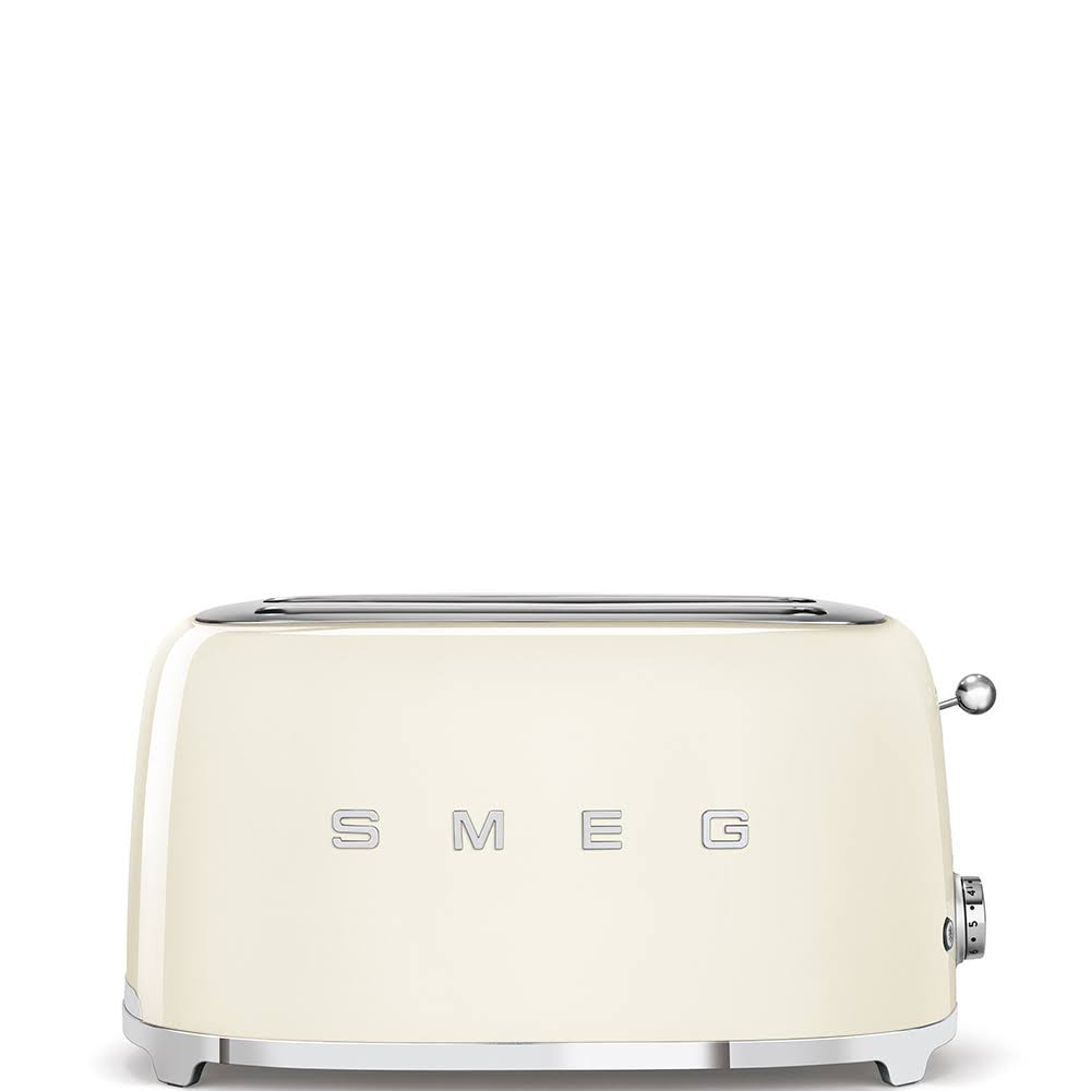 Smeg TSF02CRUS 50's Retro Style Aesthetic 4 Slice Toaster, Cream