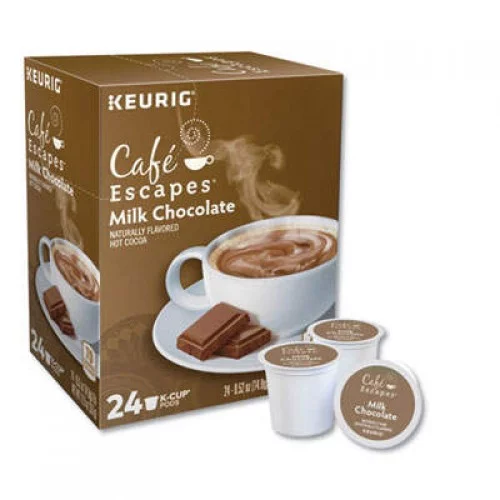Keurig Cafe Escapes Milk Chocolate Hot Cocoa K-Cups, 24/Box