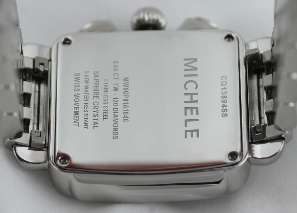 Michele Deco Chronograph Day/Date Stainless Steel & Diamond Womens Watch MWW06P000099