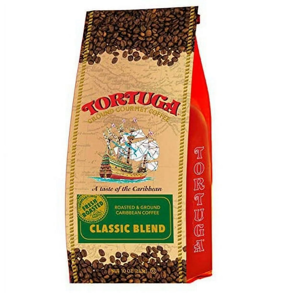 TORTUGA Caribbean Classic Blend Flavored Coffee- Roasted and Ground Coffee 10oz - The Perfect Premium Gourmet Gift for Gift Baskets, Parties, Holidays, and Birthdays