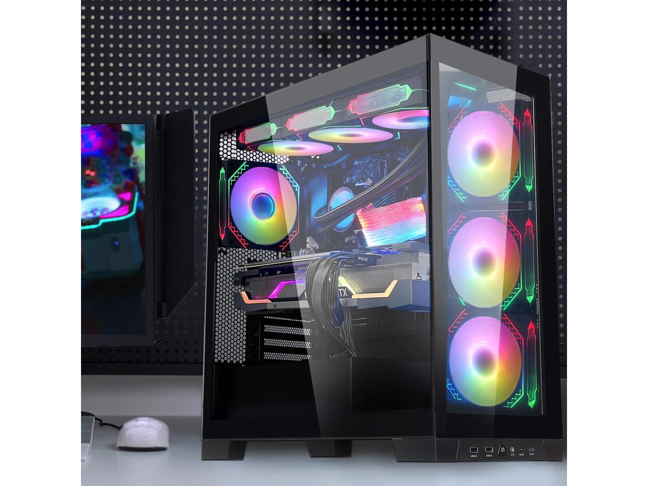 Orangexin Ocean Park Gaming Desktop- AMD Ryzen 7 5700X 3.4 GHz - RTX 4060 8G - 32GB DDR4 3200 MHz- 1TB M.2 +2TB SATA SSD -360mm AIO -RGB Fans -WiFi&Bluetooth Ready -Windows 11 Pro