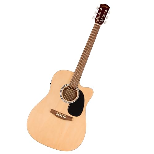 Fender FA-25CE Dreadnought Acoustic Electric Guitar, Beginner Guitar, with 2-Year Warranty, Includes Built-in Tuner and On-Board Volume and Tone Controls, Comes with Free Lessons, Sunburst