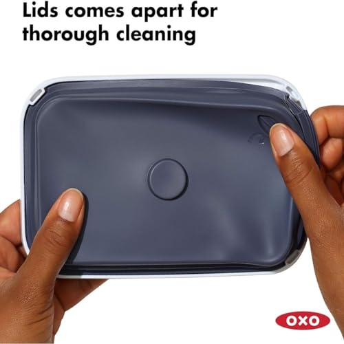 OXO Good Grips 6 Piece(3 Containers & 3 Scoops) Large Canister Set with Scoops, 4.4 qt each, White