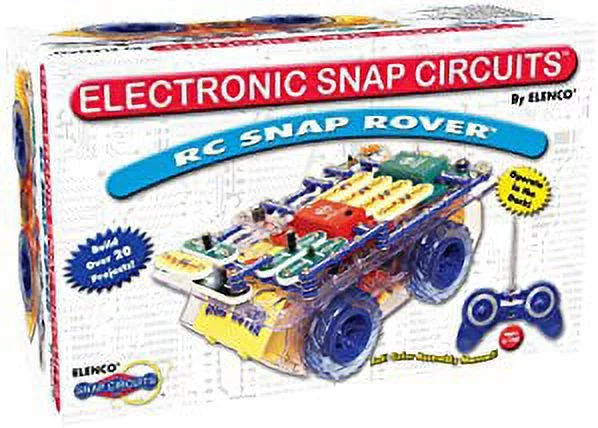 Snap Circuits R/C Snap Rover Electronics Exploration Kit | 23 Fun STEM Projects | 4-Color Project Manual | 30+ Snap Modules | Unlimited Fun,Black