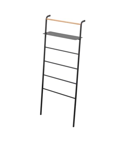 YAMAZAKI home Tower Leaning Ladder With Shelf White