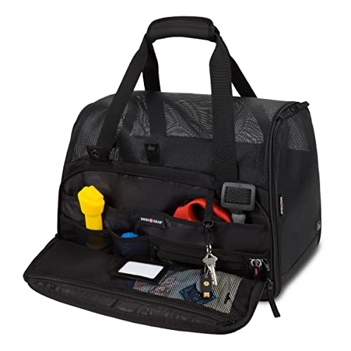 SwissGear 3323 Carry-On Pet Carrier Airline-Approved Dog Carrier & Cat Carrier, 18.5 x 10 x 10