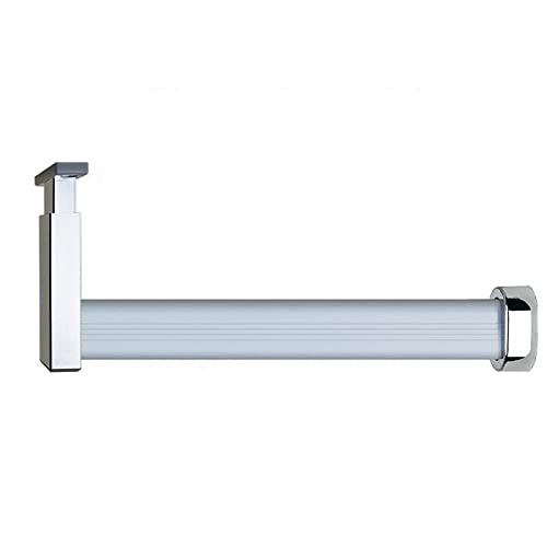 Closet Hanging Clothes Rod, Laundry Room 10 20 30 40 50 60 70 80cm Length Closet Pole Rod Support, Space Saving Heavy Duty Wardrobe Rod for Wardrobe Bookcase Living Room with Screws & Flange (Color :