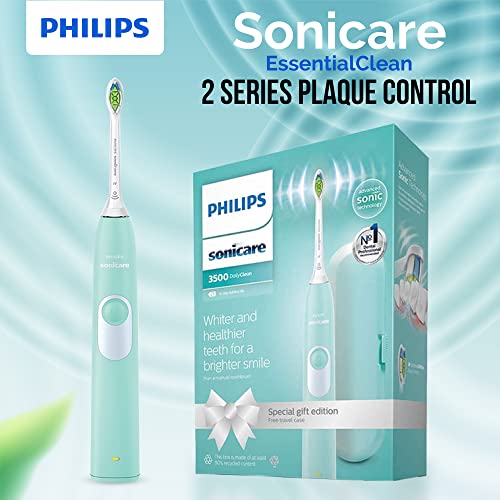 PHILIPS Sonicare Electric Toothbrush EssentialClean, Rechargeable Electric Tooth Brush with DiamondClean Brush Head, Sonic Electronic Toothbrush, Travel Case, Pink