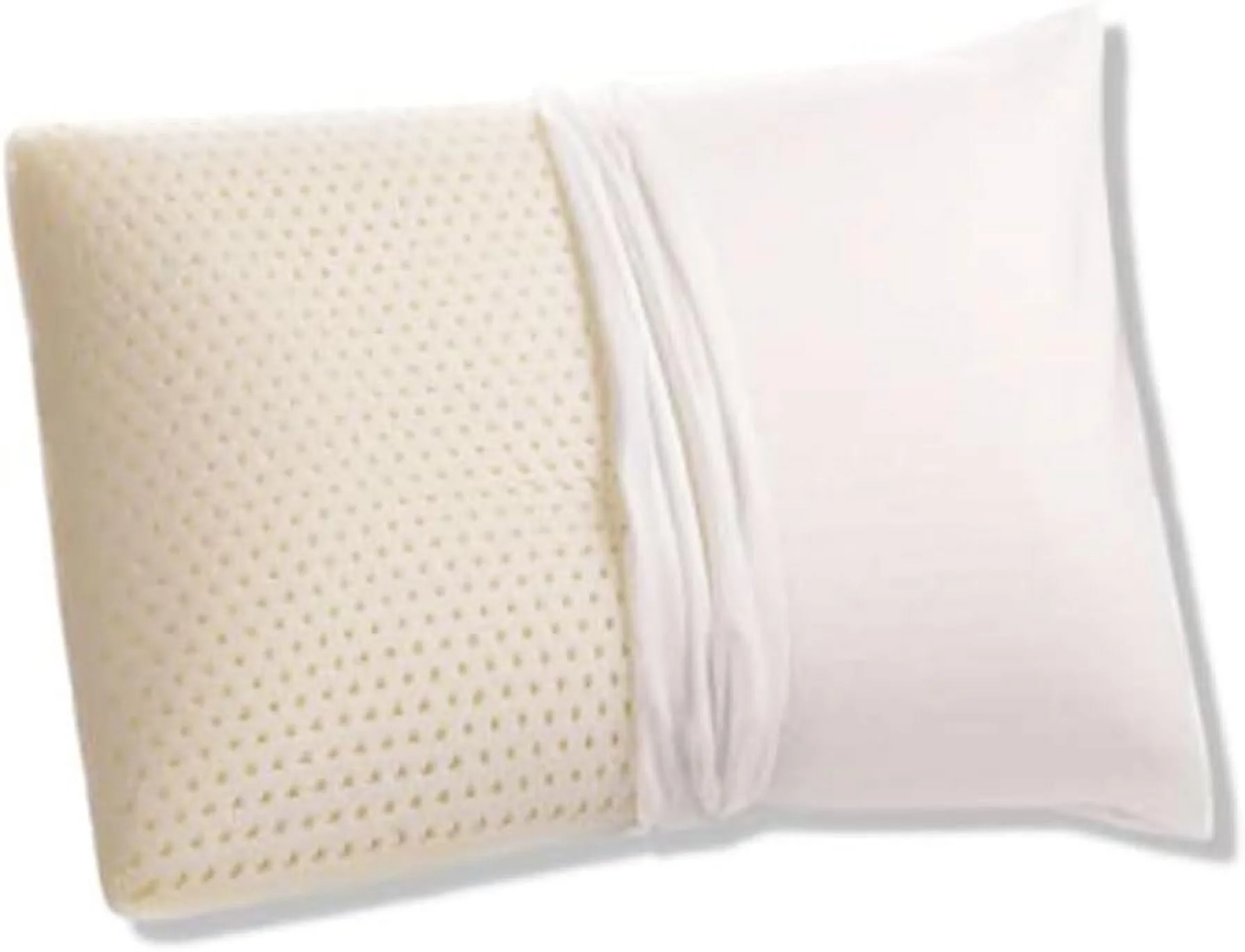Talalay Latex Pillow With  Cotto Cover, Kig Size, Medium, GOTS Certified, Bed Pillow For Sleepig, For Back, Stomach  Side Sleepers