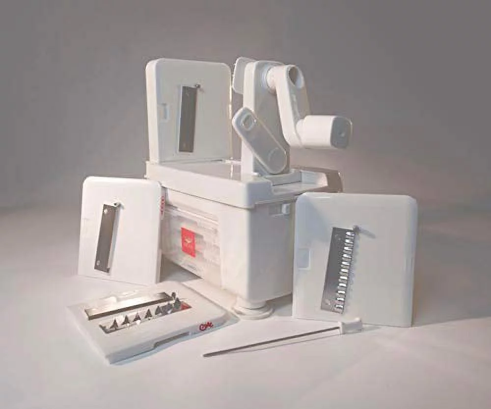 Paderno 7 Blade, * Cut  Spiralizer for Vegetable Cutting = Storage Box And Cleaning Brush Included