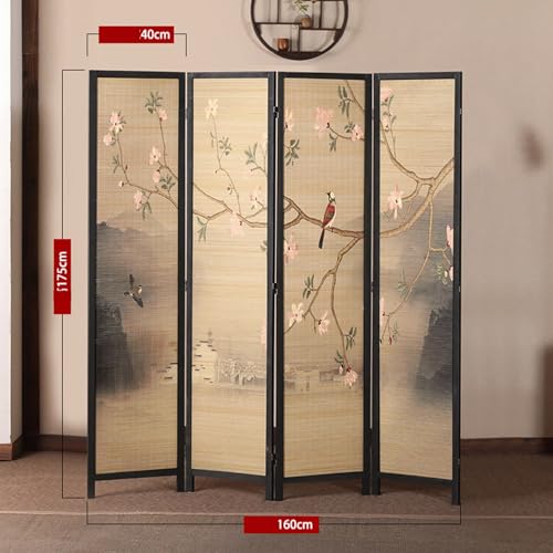 Screen Room Divider Folding Portable Screen, Home/Office/Dressing Room Freestanding Privacy Screen Space Partition Wall (B)