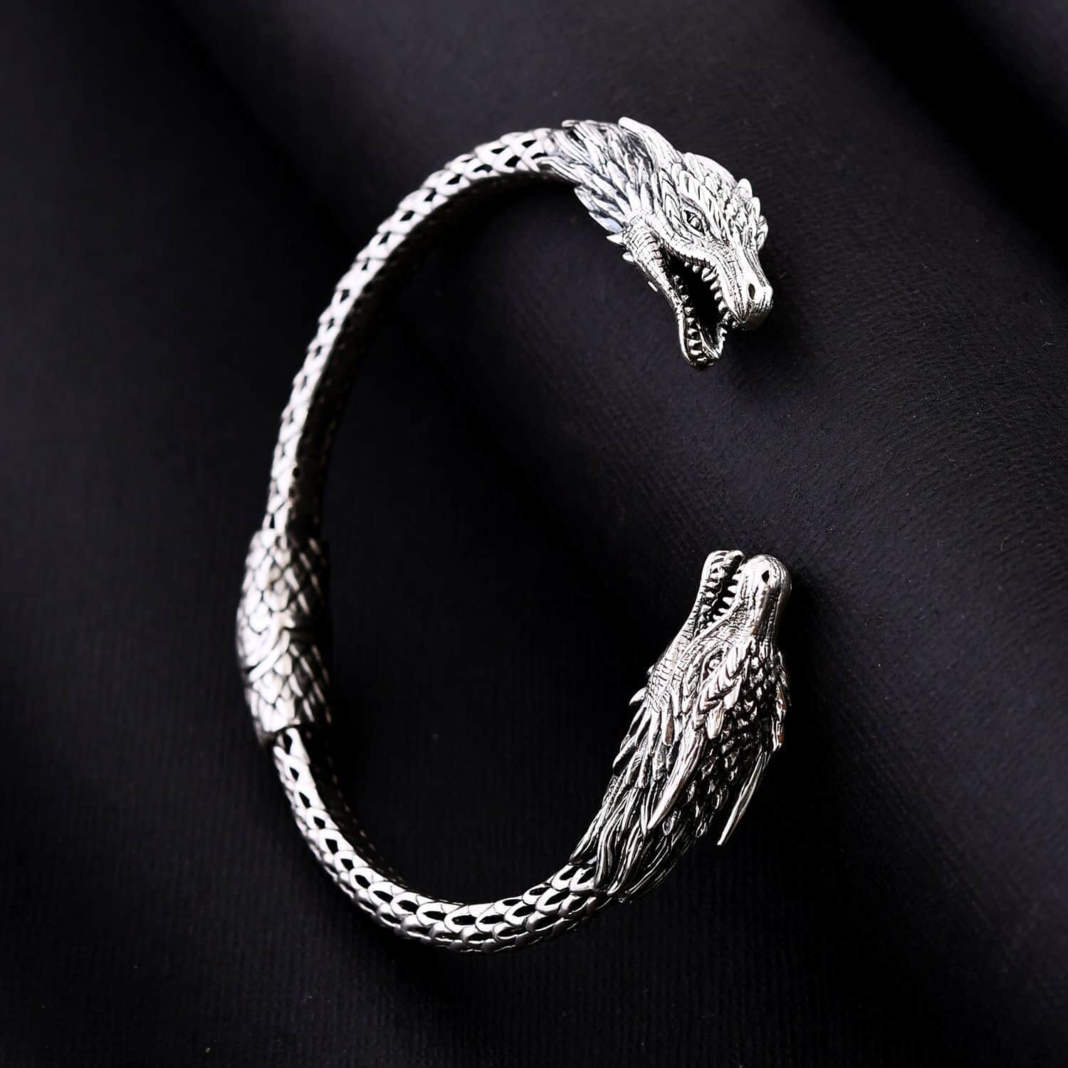Shop LC BALI LEGACY 925 Sterling Silver Dragon Cuff Bangle Bracelet for Women Jewelry Size 7