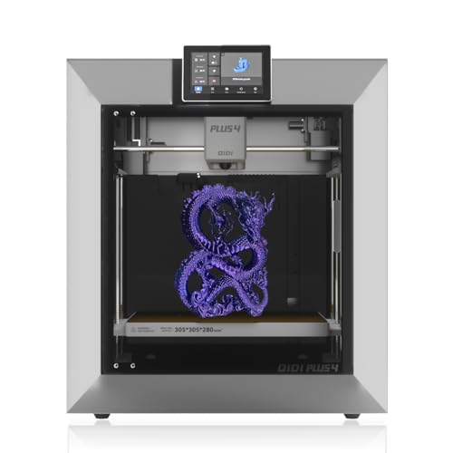 QIDI PLUS4 3D Printer, Max 600mm/s High-Speed Printing, 65℃ Chamber Heat, Fully Auto Leveling, 370&deg;C Direct Extruder with Integrated Nozzle, Support PPS-CF Filaments, Large Print Size 12