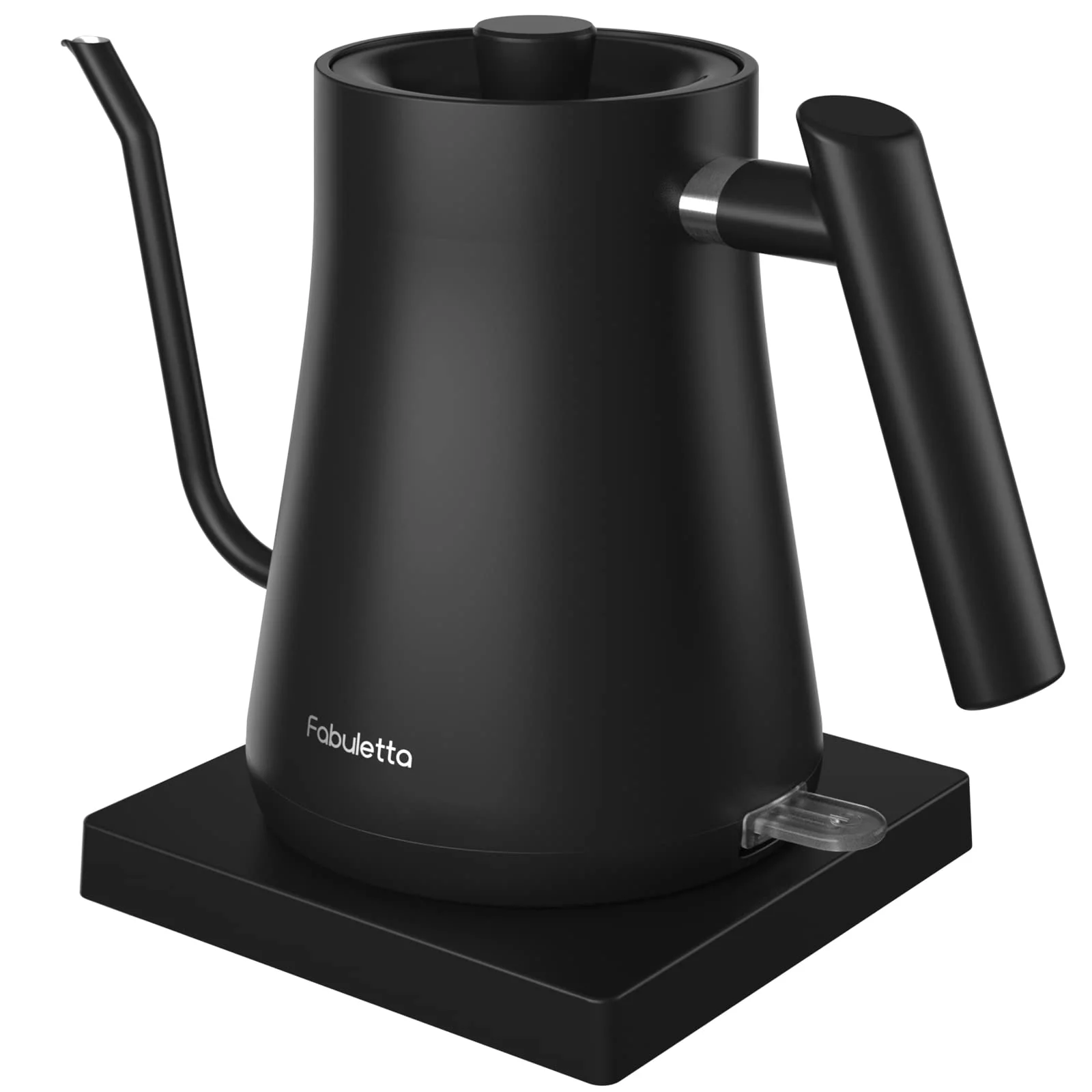 Fabuletta Electric Kettle(1L), 1500W BPA Free Gooseneck Electric Kettle, 100% Stainless Steel Pour Over Tea Kettle Coffee Kettle With UK STRIX Temperature Controller, Fast Heating, Auto ShutOff, Black