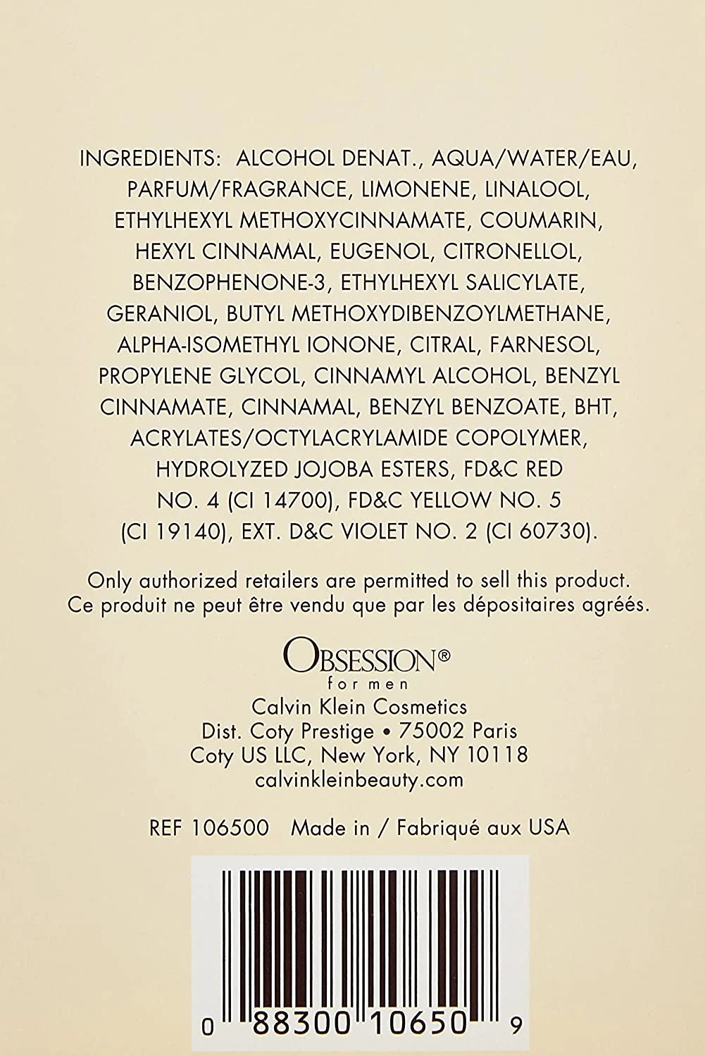 Obsession By Calvin Klein Eau de Parfum Spray 3.40 oz (Pack of 4)