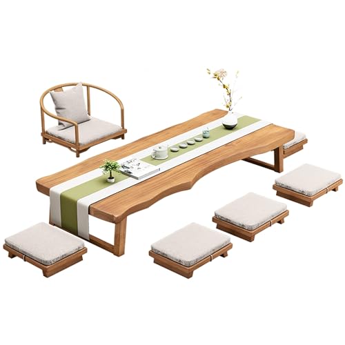 Altar Table Japanese Floor Table Tatami Table Low Tea Table for Sitting on The Floor Modern Minimalist Coffee Table(Color:Set-C,Size:100 * 50cm)