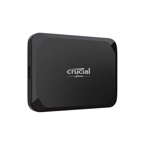 Crucial X9 2TB Portable SSD, Up to 1050MB/s, USB 3.2 USB-C, External Solid State Drive, Compatible with Windows, Mac, & Android, Reliable Storage for Games, Files, & Backups, Black - CT2000X9SSD902