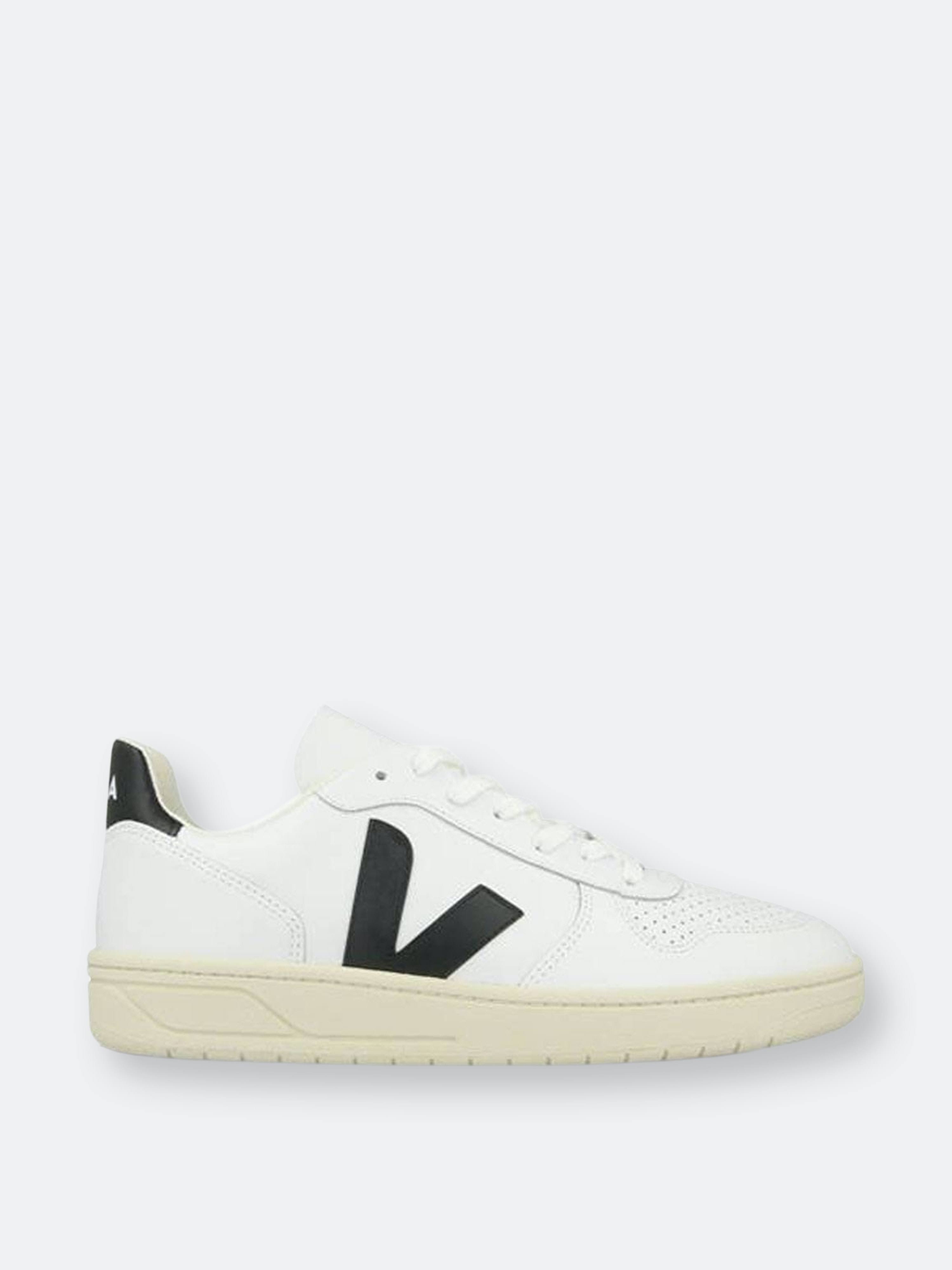 Veja V-10 Leather (White / Black)
