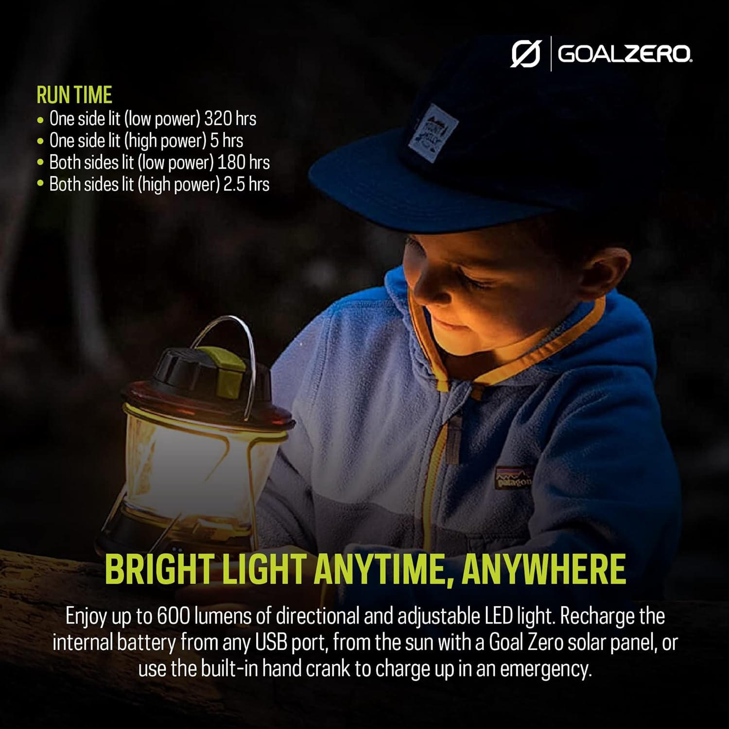 Goal Zero Lighthouse 600 Camping Lantern, 600-Lumen Solar LED Lantern
