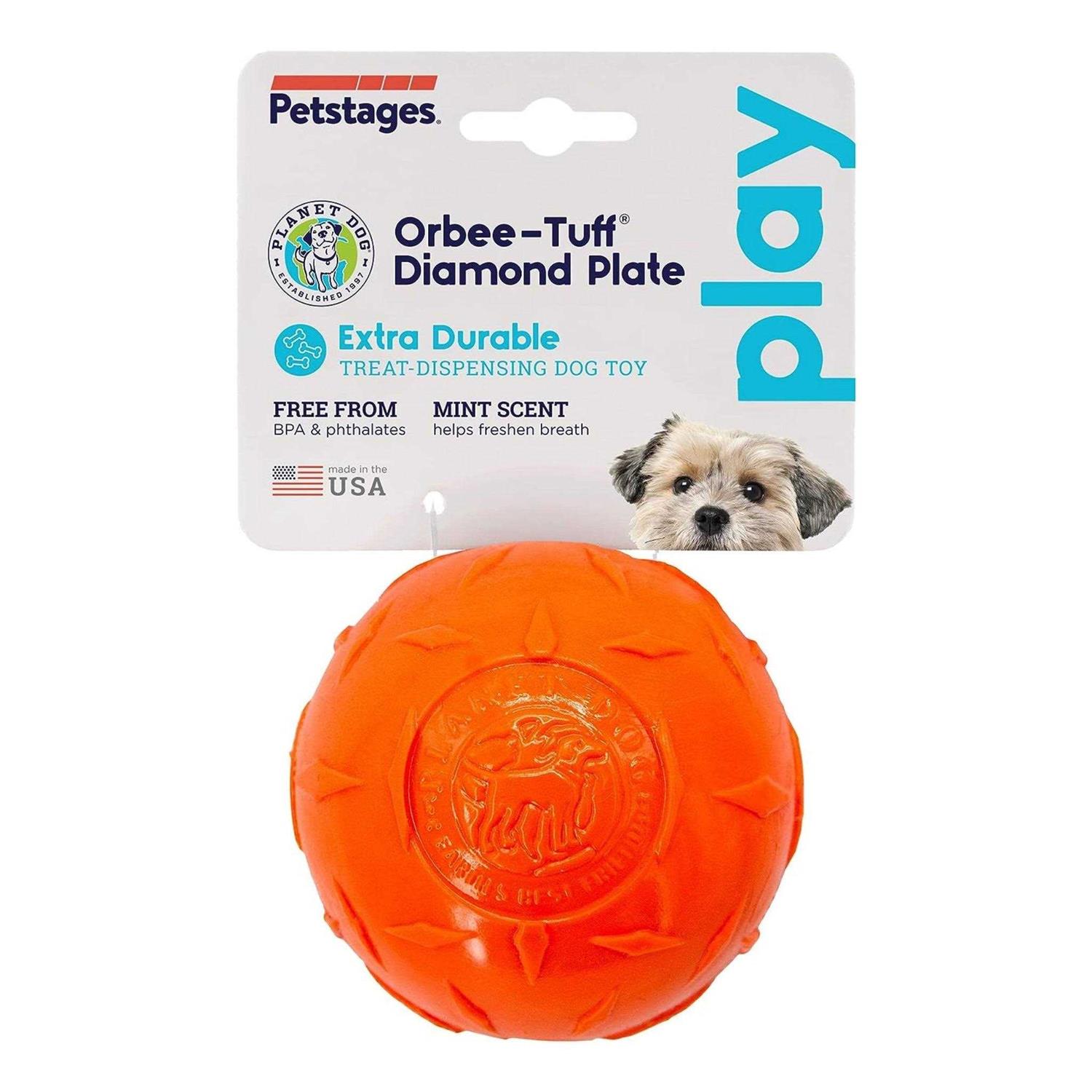 Planet Dog Orbee Tuff Diamond Plate Ball - Pet Supplies online store