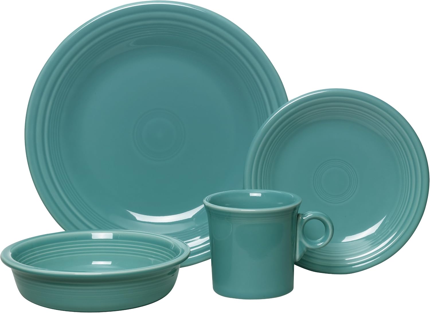 Fiesta 4-Piece Dinnerware Place Setting, Turquoise