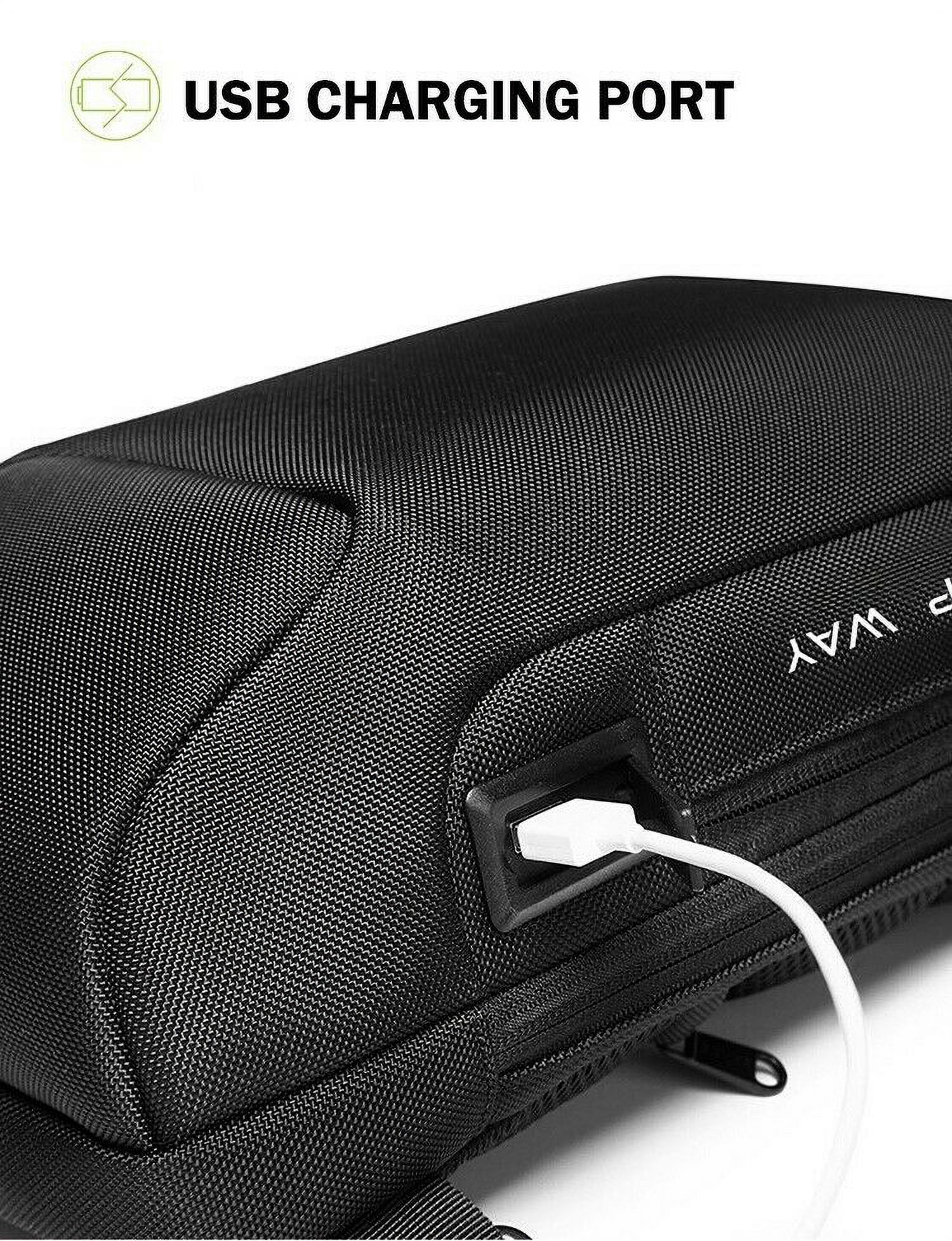 Anti-theft Sling Backpack Men's USB Chest Bag Waterproof Travel Hiking Daypack