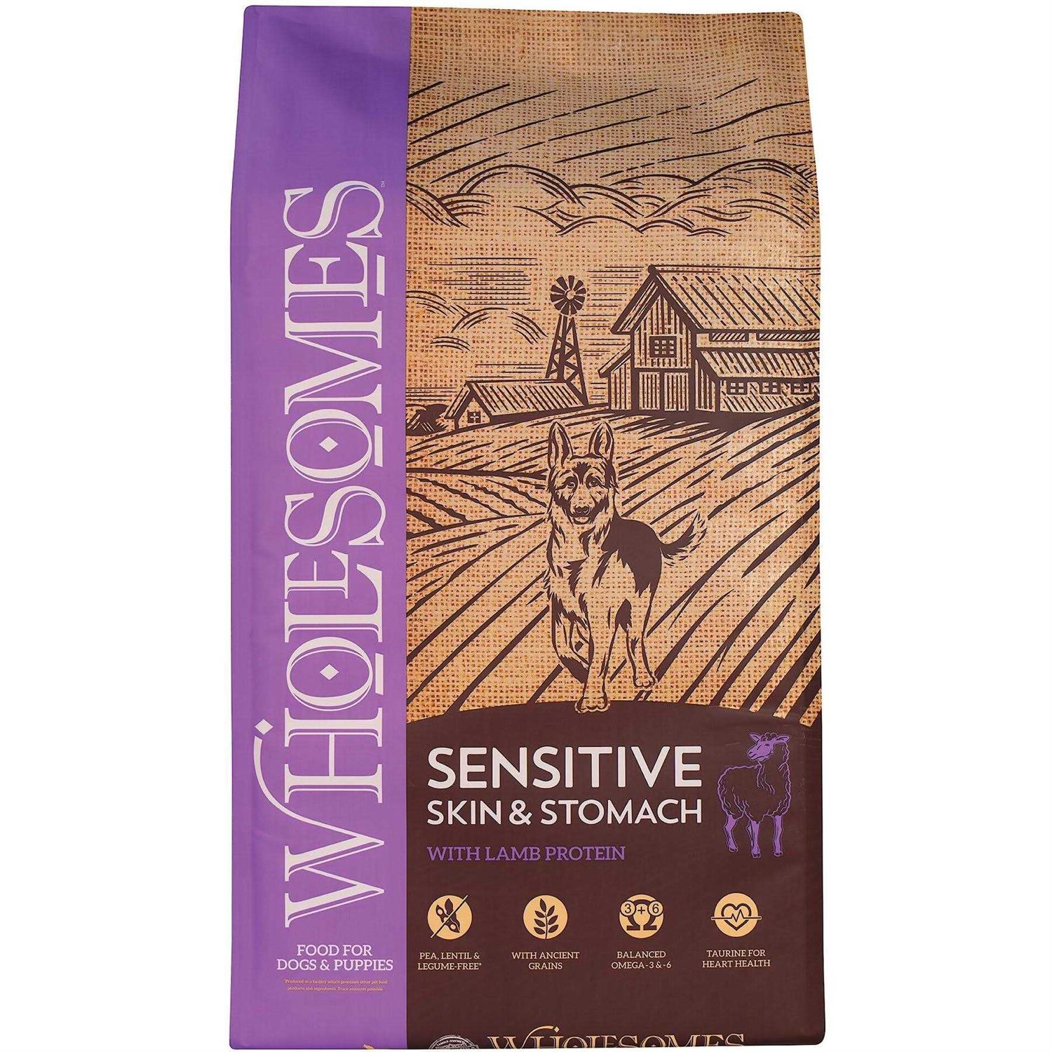 Wholesomes Sensitive Skin & Stomach with Lamb Protein Dry Dog Food - Pet Supplies online store