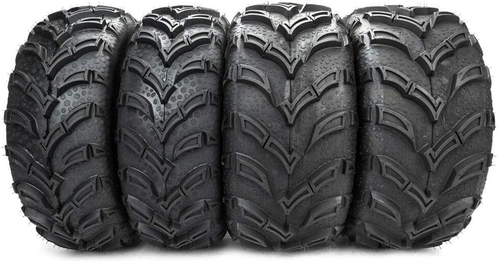 SUNROAD Set of 4 All Terrain ATV UTV Tires 25x8-12 Front & 25x10-12 Rear 6PR Mud