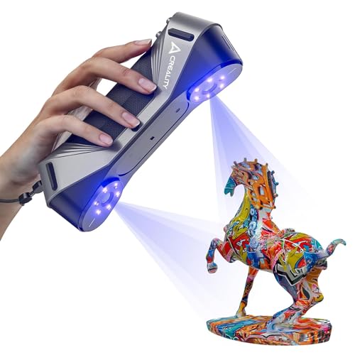 Creality CR-Scan Raptor Pro 3D Scanner for 3D Printing, 22+7 Blue Laser Lines, 30-60fps High Frame Scanning, 24-Bit Full-Color Scans, Scans Objects from 5mm to 4000mm for Windows/Mac (Raptor Pro)