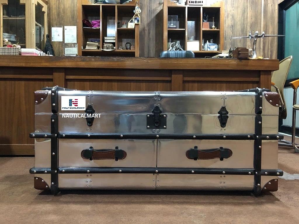 Nautical-Mart AERO Coffee Table Aviator Aluminium Furniture Table Home Decor