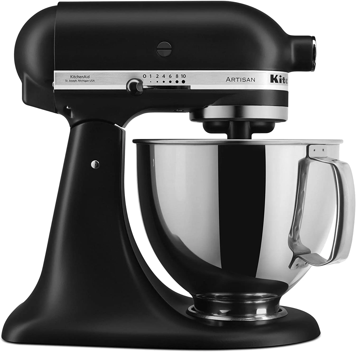KitchenAid 5-Qt. Tilt-Head Stand Mixer KSM150PSBM Artisan Series  5 Quart  Black Matte