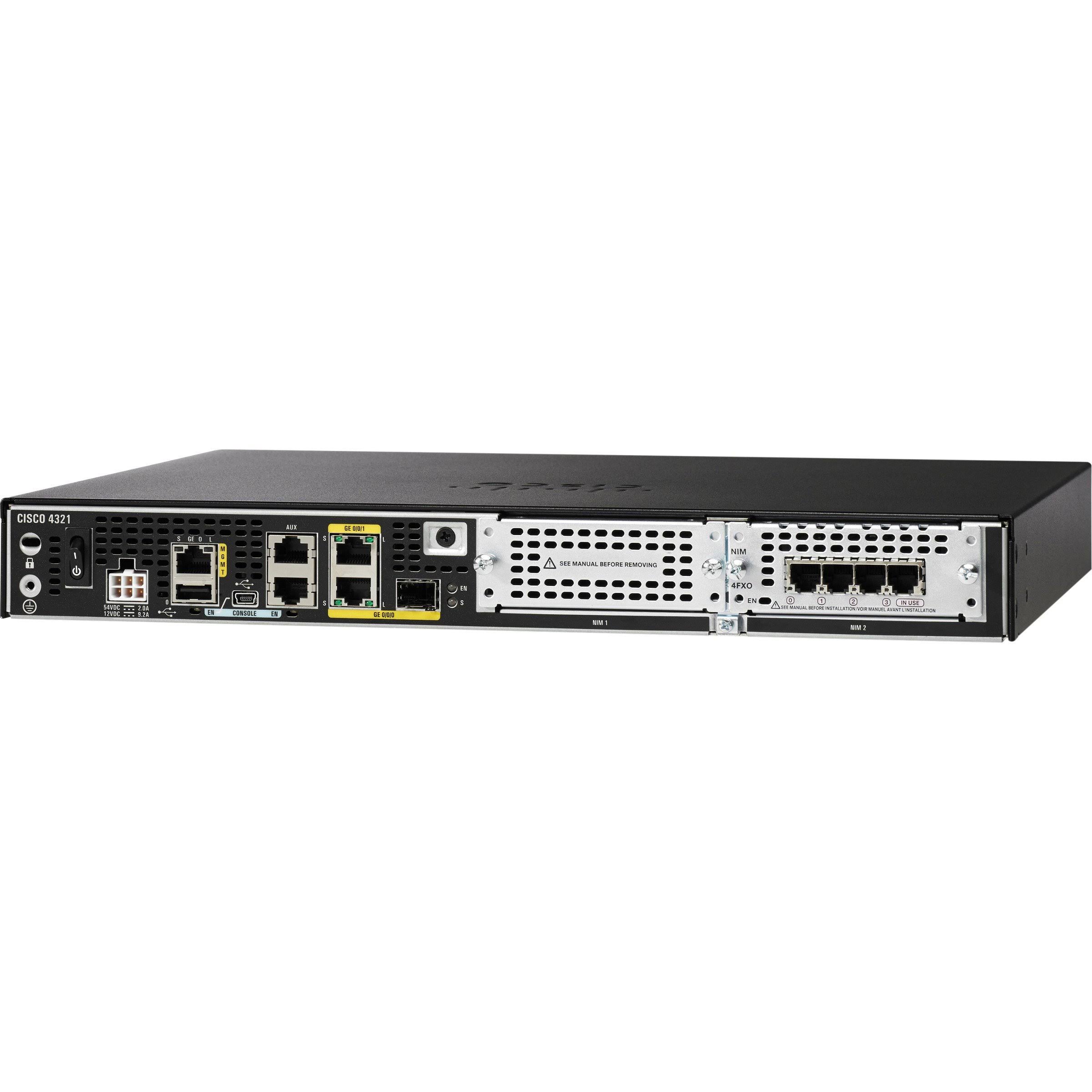 Cisco Integrated Services Router 4321 Router - Modular - Gigabit Ethernet