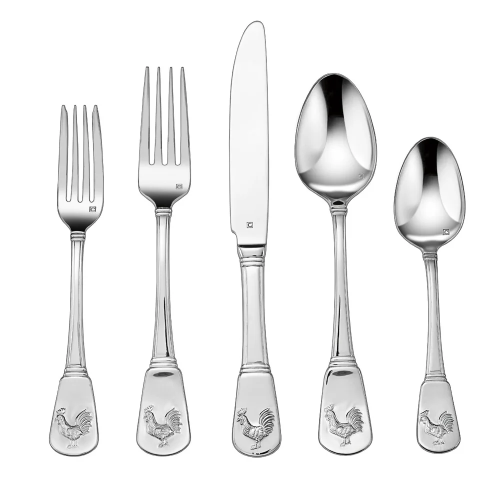Cuisinart CFE-01-FR20 20-Piece Flatware Set- French Rooster