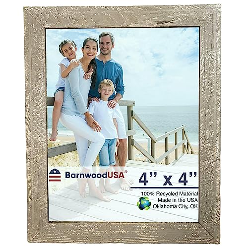 BARNWOODUSA | Farmhouse 11x14 Picture Frame | 1 1/2 inch Molding | 100% Reclaimed Wood | Rustic | Natural Weathered Gray