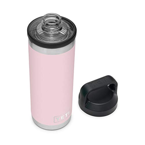 YETI Rambler 18 oz Bottle, Vacuum Insulated, Stainless Steel with Chug Cap, Sandstone Pink