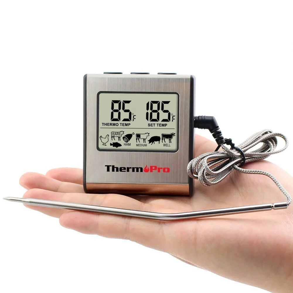 Digital Cooking Meat Thermometer & Clock Timer Food Steak Oven Smoker BBQ Grill, ThermoPro