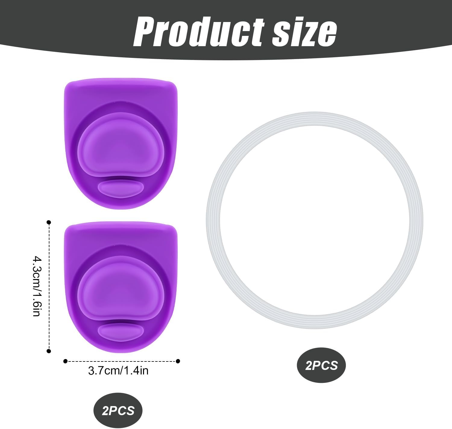 4pcs Bottle Seal Ring & Replacement Rubber Stopper for Owala FreeSip 19oz 24oz 32oz 40oz, Silicone O Ring Water Bottle Lid Parts, Cap Mouth Plug Gasket Accessories, BPA-Free (Purple)