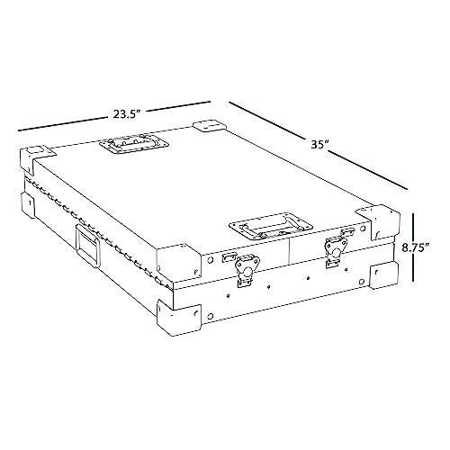 Heavy Duty Fully Collapsible Powder-Coated Aluminum Dog Crate - Medium (Black)