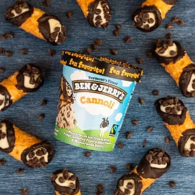Ben & Jerry's Cannoli Ice Cream, 16 oz. Pint, 6-Pack (Frozen)