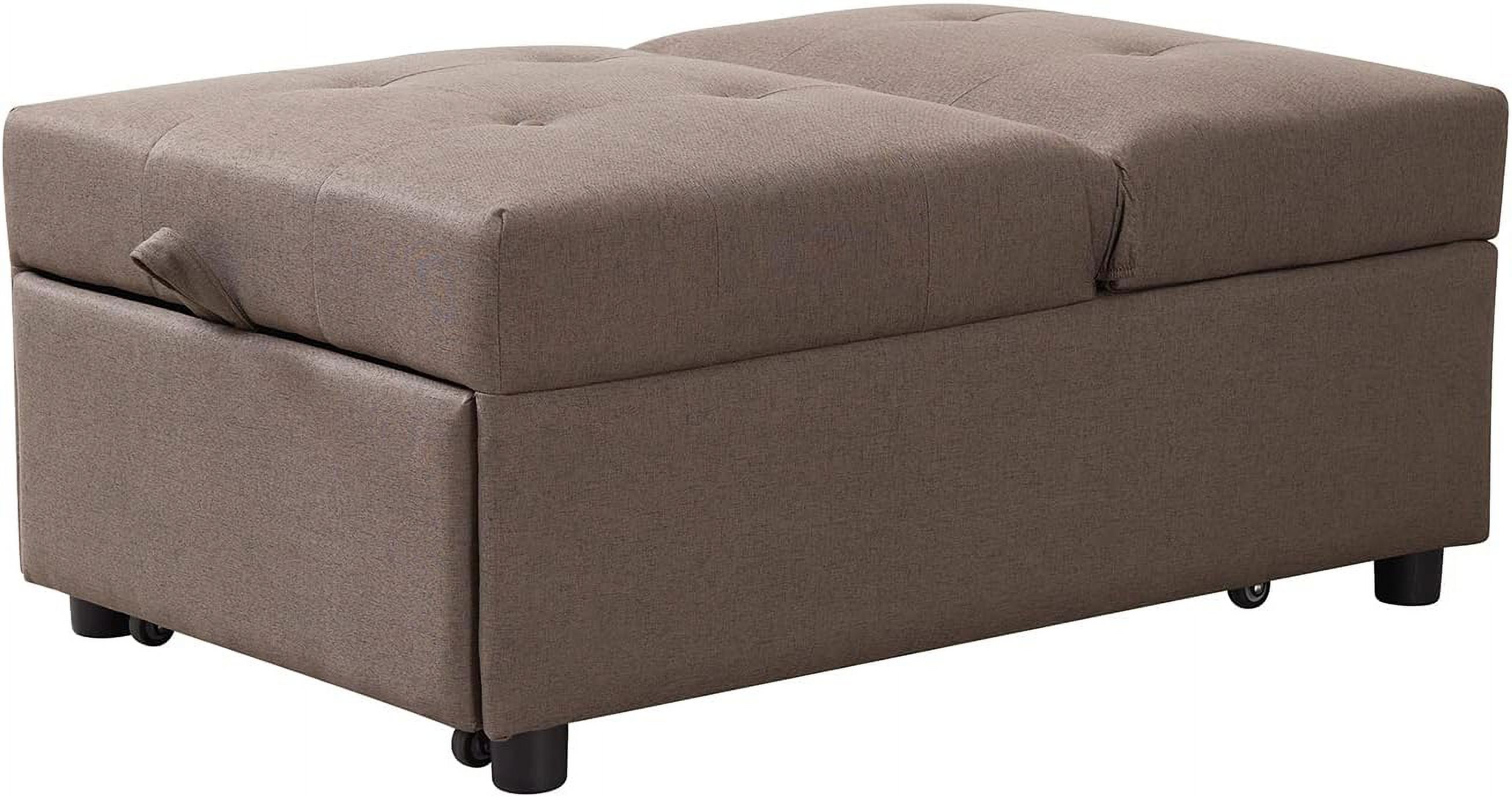 MultiFunction Ottoman, Sofa Bed Sleeper, Convertible Chair, Dark Grey