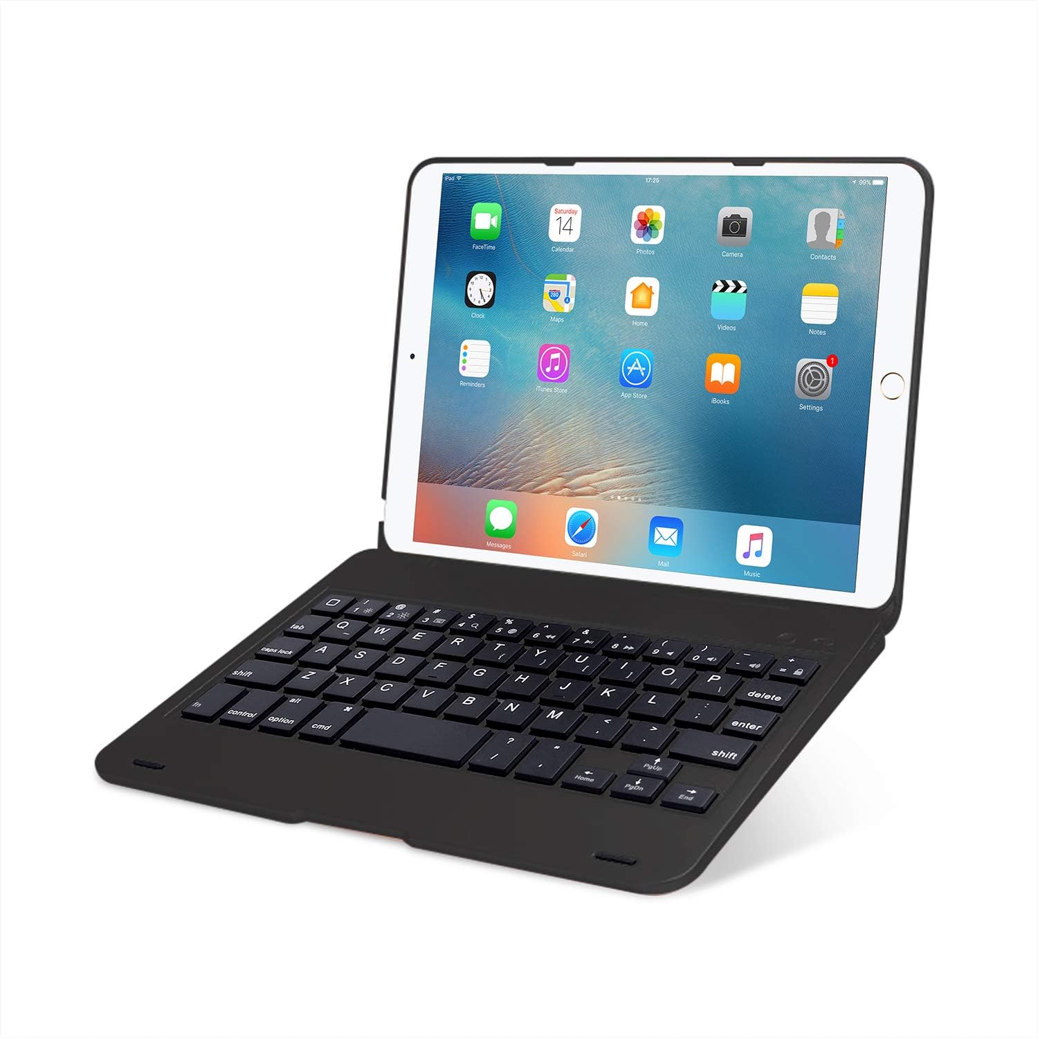 ONHI Wireless Keyboard for iPad Mini Keyboard Case, Folio Flip Smart Cover for iPad Mini 3/ iPad Mini 2/ iPad Mini 1 with Folding Stand,Silent Typing(Black)