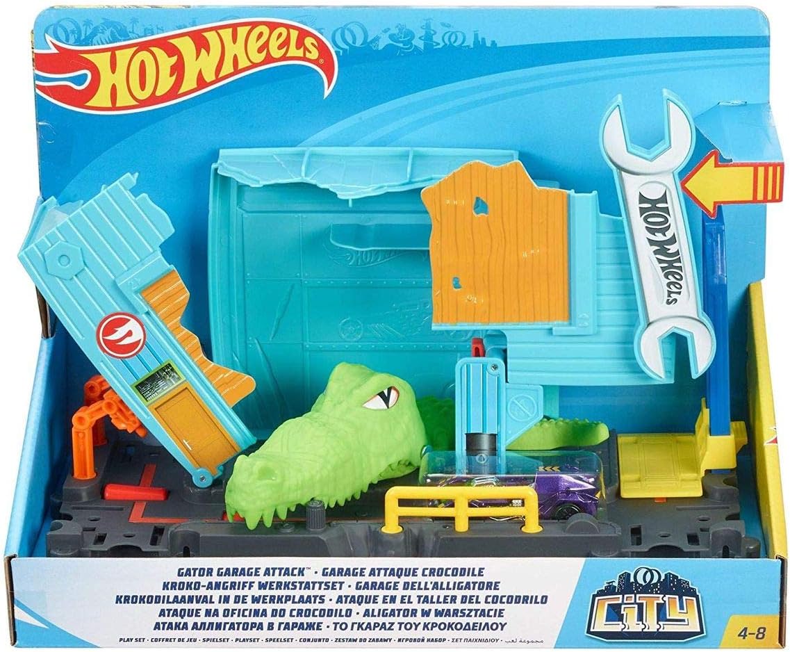 Hot Wheels City Gator Garage Attack Playset