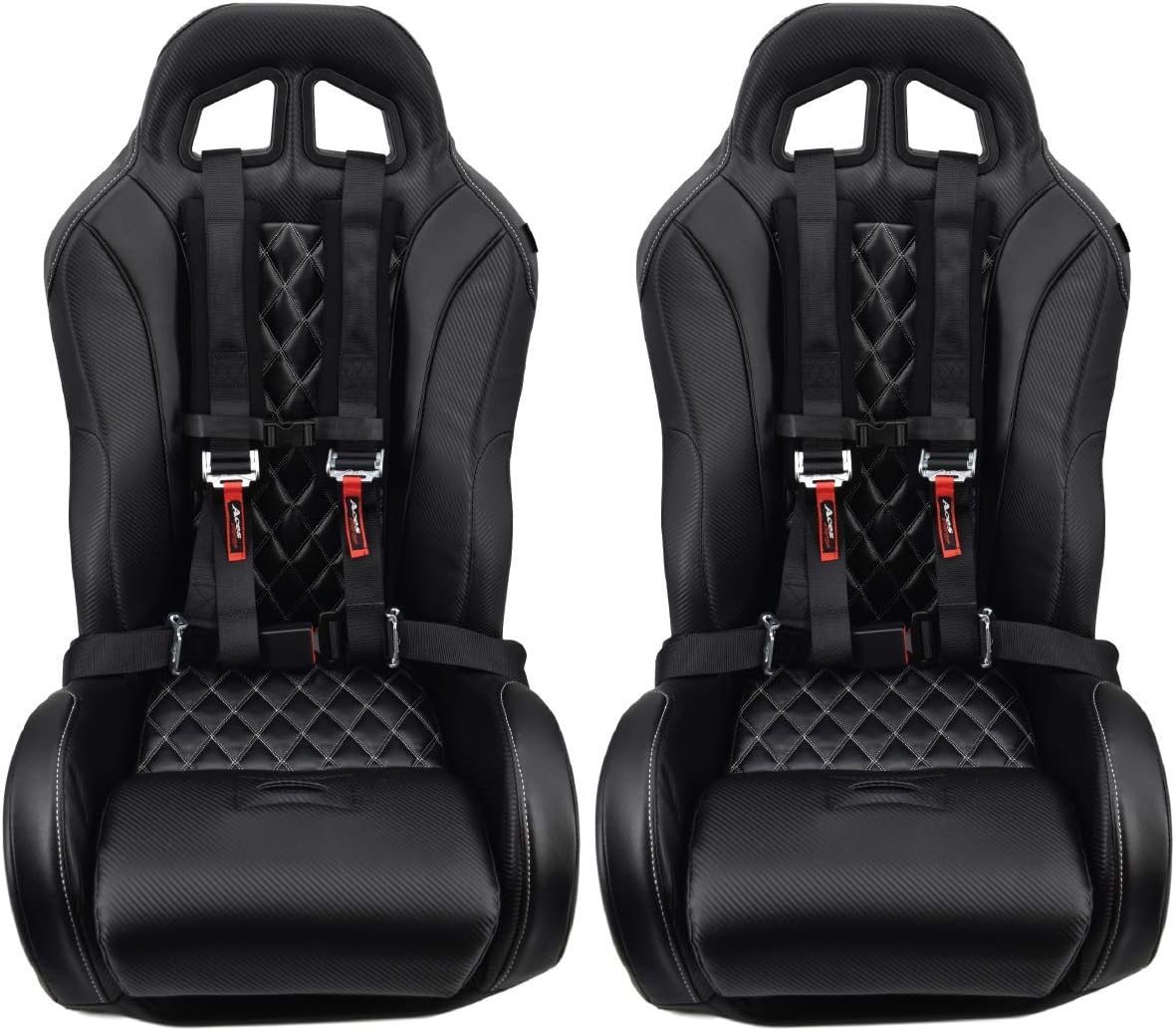 Polaris RZR Suspension Seats ((Apex) Front/Rear Bench Seat, Black)